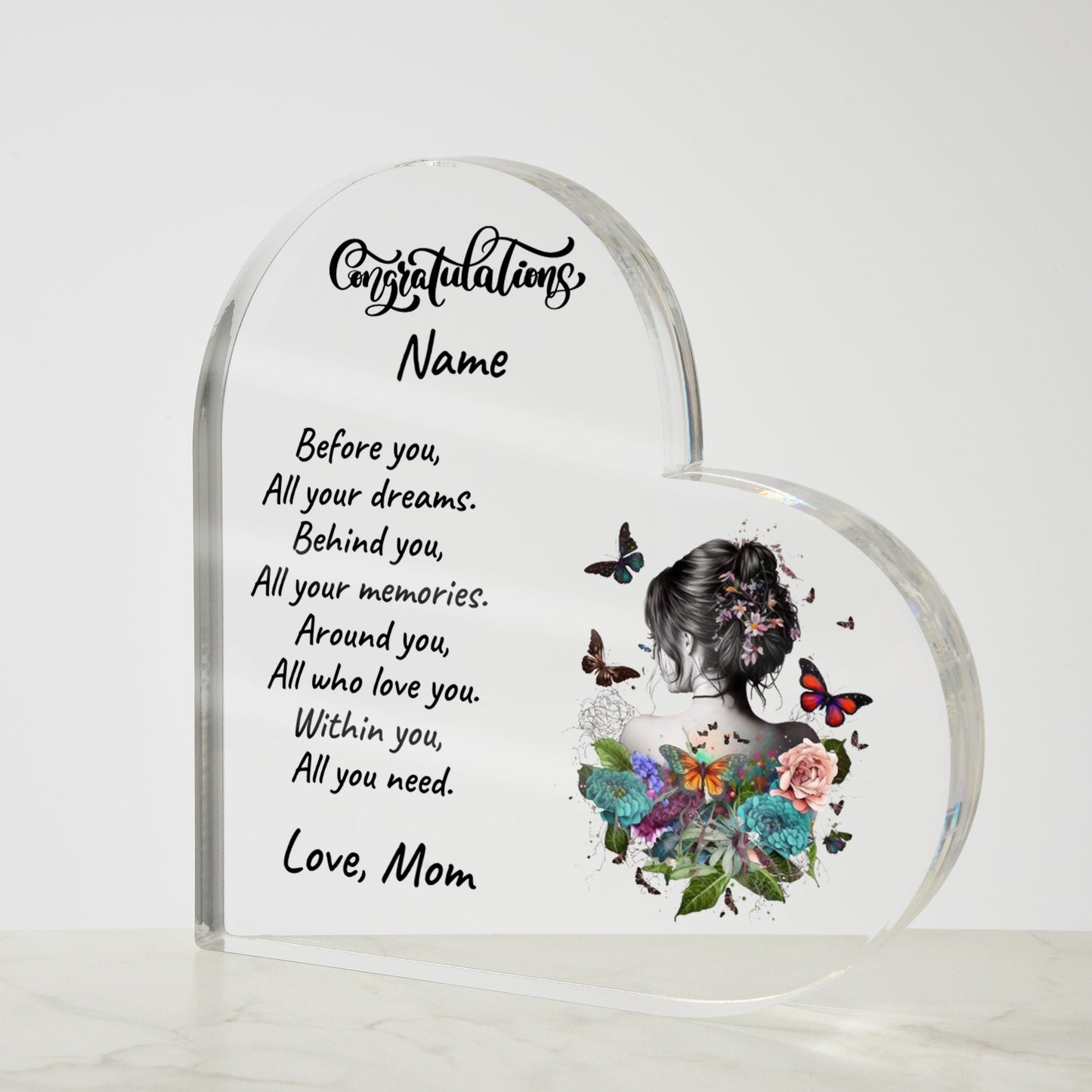 Daughter Graduation Congratulations Personalized Acrylic Plaque