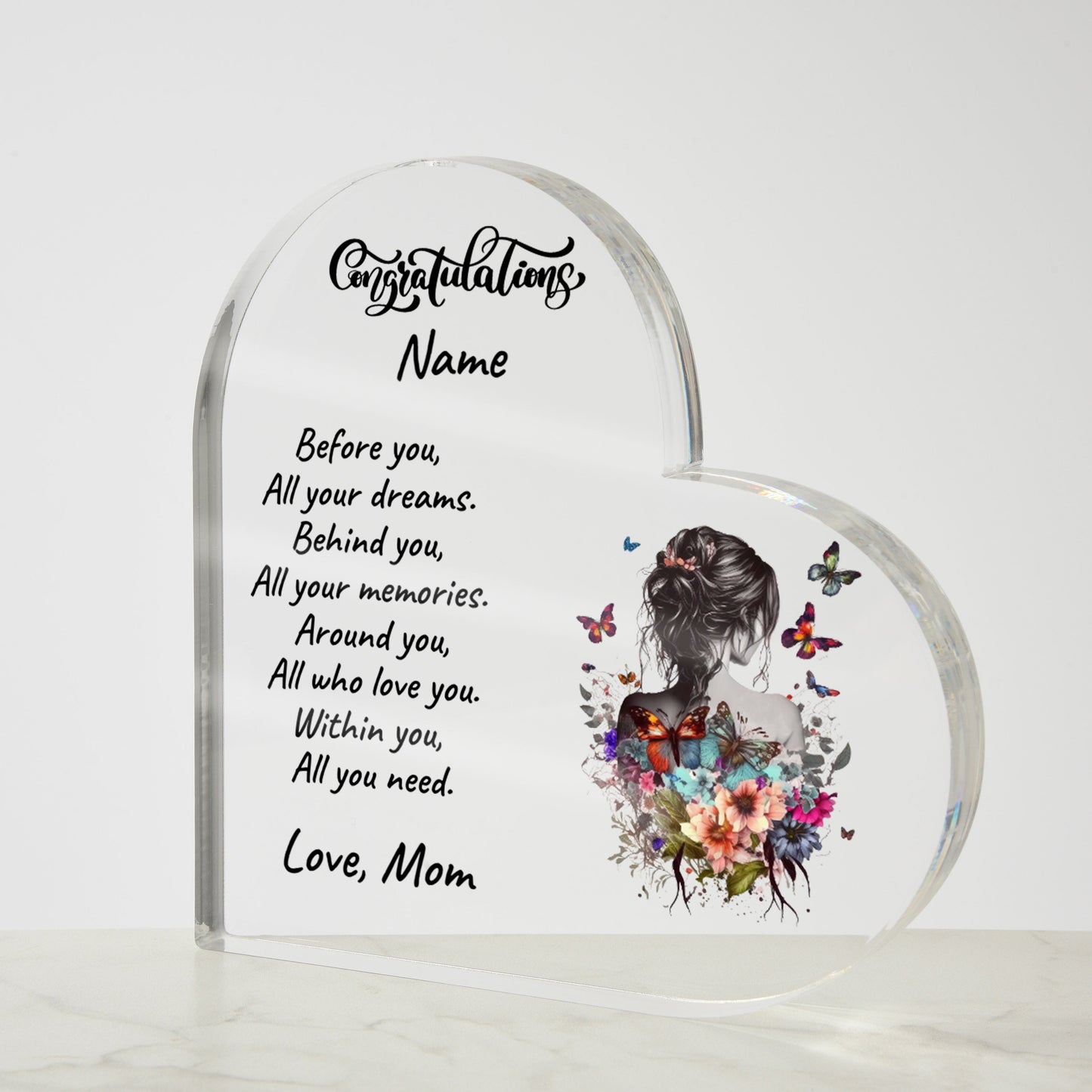 Daughter Graduation Congratulations Personalized Acrylic Plaque