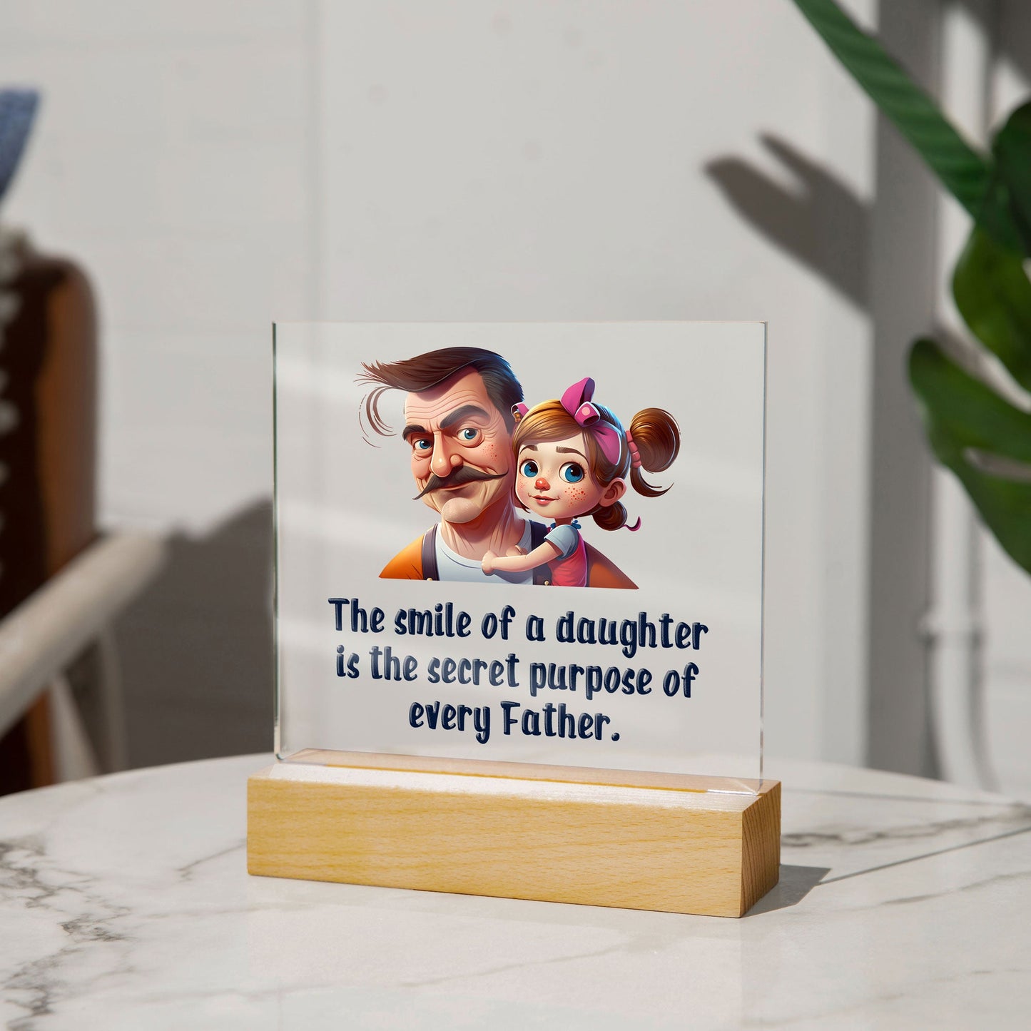 Gift for Dad The Smile of a Daughter is the Secret Purpose of Every Father Acrylic Plaque