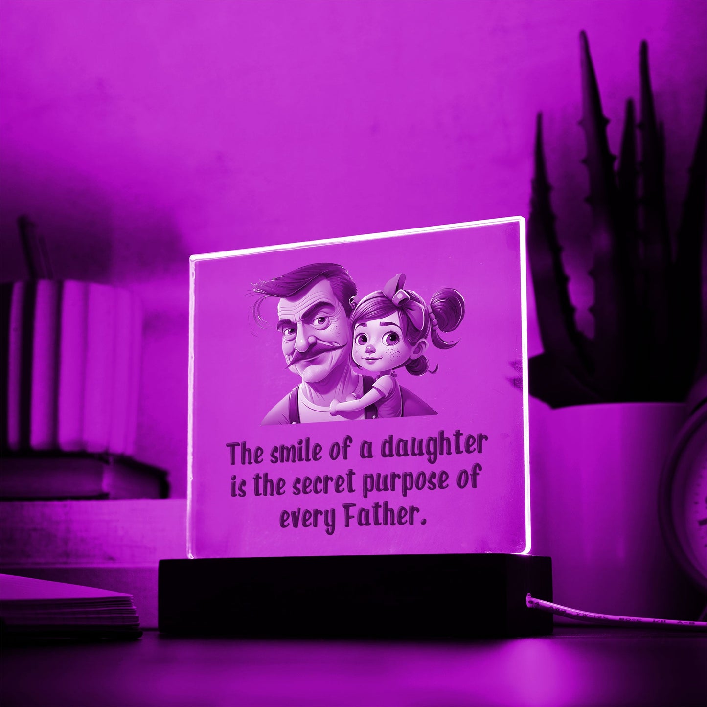 Gift for Dad The Smile of a Daughter is the Secret Purpose of Every Father Acrylic Plaque