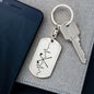 Golf Clubs Heartbeat Personalized Engraved Dog Tag Keychain