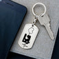 Love Sewing Quilting Personalized Engraved Dog Tag Keychain