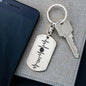 Volleyball Dad Personalized Engraved Dog Tag Keychain