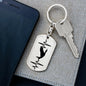 Duck Personalized Engraved Dog Tag Keychain