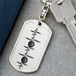 Basketball Personalized Engraved Dog Tag Keychain