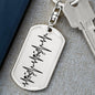 Music Notes Personalized Engraved Dog Tag Keychain