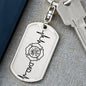 Firefighter Dad Personalized Engraved Dog Tag Keychain