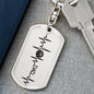 Gift for Dad Basketball Personalized Dog Tag Keychain