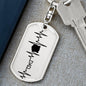 Police Dad Personalized Engraved Dog Tag Keychain