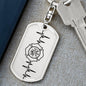 Firefighter Personalized Engraved Dog Tag Keychain