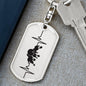 Bowling Personalized Engraved Dog Tag Keychain