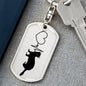 Ferret-Love Personalized Engraved Dog Tag Keychain