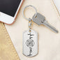 Firefighter Dad Personalized Engraved Dog Tag Keychain