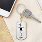 Police Dad Personalized Engraved Dog Tag Keychain