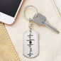 Football Dad Personalized Engraved Dog Tag Keychain