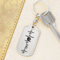 Gift for Dad Basketball Personalized Dog Tag Keychain