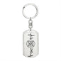 Firefighter Dad Personalized Engraved Dog Tag Keychain