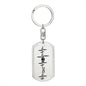Football Dad Personalized Engraved Dog Tag Keychain
