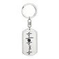 Volleyball Dad Personalized Engraved Dog Tag Keychain