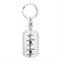 Football Heartbeat Personalized Engraved Dog Tag Keychain