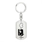 Love Sewing Quilting Personalized Engraved Dog Tag Keychain