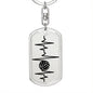 Volleyball Heartbeat Personalized Engraved Dog Tag Keychain