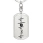Gift for Dad Basketball Personalized Dog Tag Keychain