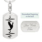 Duck Personalized Engraved Dog Tag Keychain