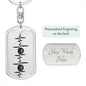 Basketball Personalized Engraved Dog Tag Keychain