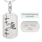 Deer Personalized Engraved Dog Tag Keychain