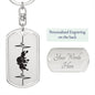 Bowling Personalized Engraved Dog Tag Keychain