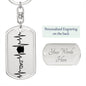 Police Dad Personalized Engraved Dog Tag Keychain