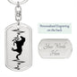 Horse Heartbeat Personalized Engraved Dog Tag Keychain