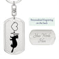 Ferret-Love Personalized Engraved Dog Tag Keychain