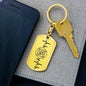 Firefighter Personalized Engraved Dog Tag Keychain
