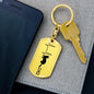 Ferret Dad Personalized Engraved Dog Tag Keychain