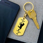 Horse Heartbeat Personalized Engraved Dog Tag Keychain