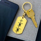 Basketball Personalized Engraved Dog Tag Keychain