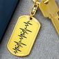 Music Notes Personalized Engraved Dog Tag Keychain