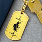 Bowling Personalized Engraved Dog Tag Keychain