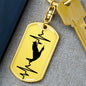 Duck Personalized Engraved Dog Tag Keychain