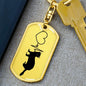 Ferret-Love Personalized Engraved Dog Tag Keychain