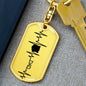 Police Dad Personalized Engraved Dog Tag Keychain