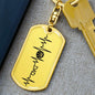 Gift for Dad Basketball Personalized Dog Tag Keychain