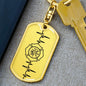 Firefighter Personalized Engraved Dog Tag Keychain