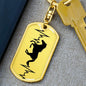 Horse Heartbeat Personalized Engraved Dog Tag Keychain