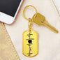 Police Dad Personalized Engraved Dog Tag Keychain