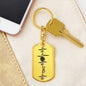 Volleyball Dad Personalized Engraved Dog Tag Keychain