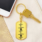 Football Heartbeat Personalized Engraved Dog Tag Keychain
