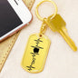 Police Dad Personalized Engraved Dog Tag Keychain